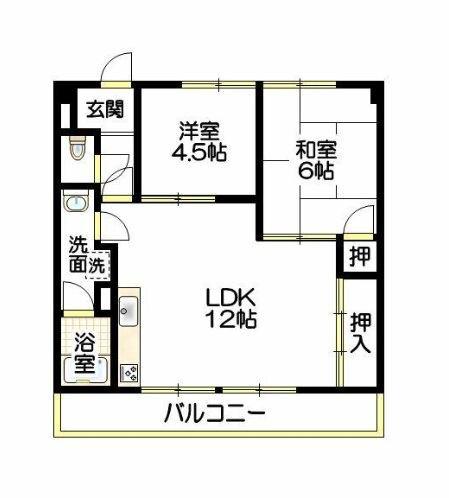 神戸市西区枝吉マンション 間取り図画像