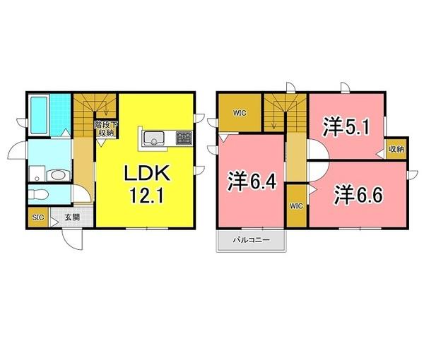 神戸市西区玉津町小山一戸建 間取り図画像