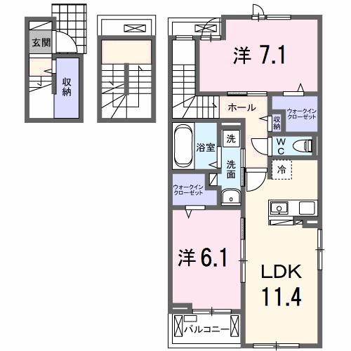 サンティエＮＡＧＡＩ（301） 間取り図画像