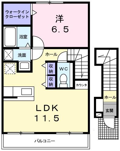 ミニョンⅡ番館（202） 間取り図画像