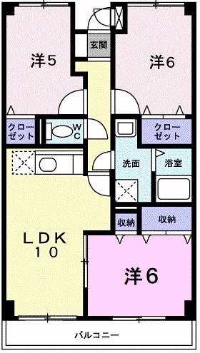 ビサイド大蔵谷（302） 間取り図画像