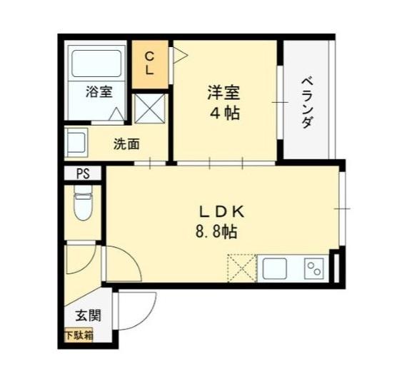 明石市新明町アパート 間取り図画像