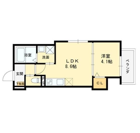 明石市新明町アパート 間取り図画像