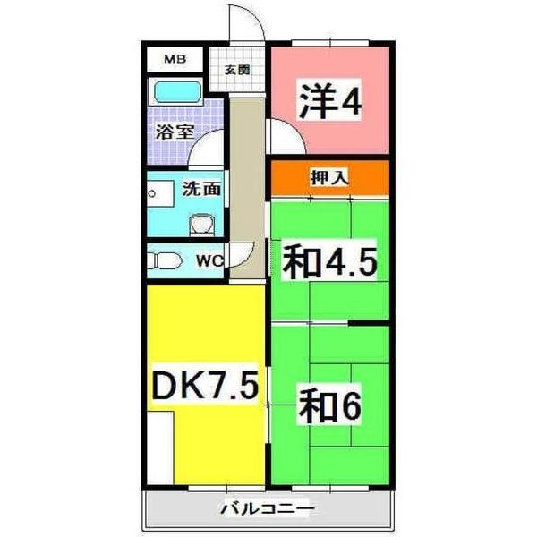 明石市相生町マンション 間取り図画像