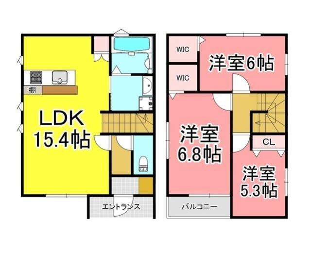 明石市東藤江一戸建 間取り図画像