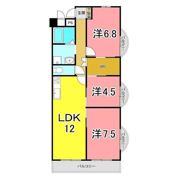 明石市西新町マンション 間取り図画像