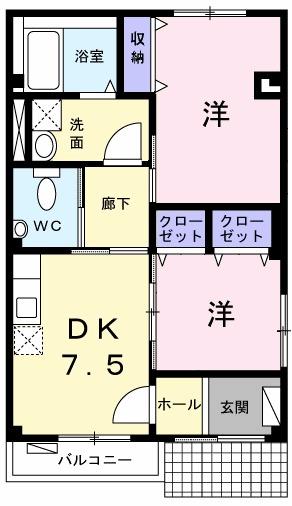 シュープリーム（105） 間取り図画像
