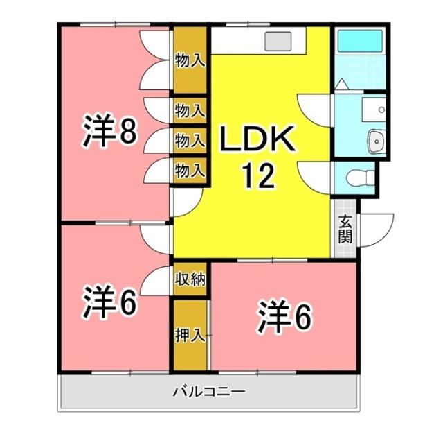 明石市大久保町大窪マンション 間取り図画像