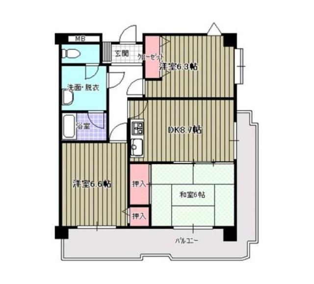 明石市樽屋町マンション 間取り図画像