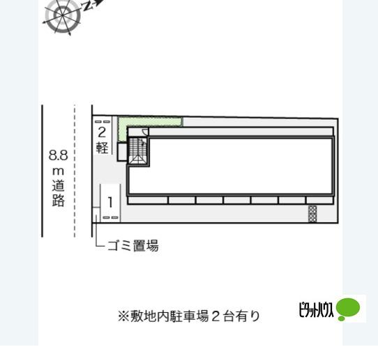 明石市相生町アパート 地形図・案内図