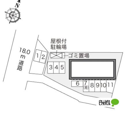 明石市魚住町金ケ崎アパート 地形図・案内図