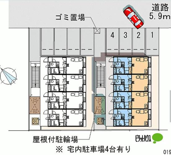 明石市朝霧町アパート 地形図・案内図