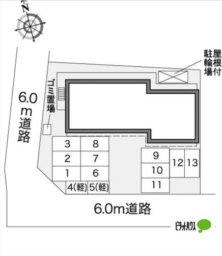 レオパレスサン　シーロ 地形図・案内図