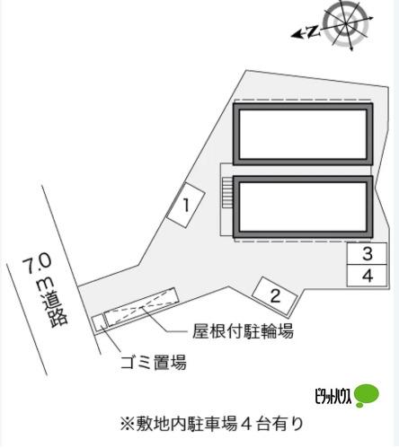 レオパレス堀田 地形図・案内図