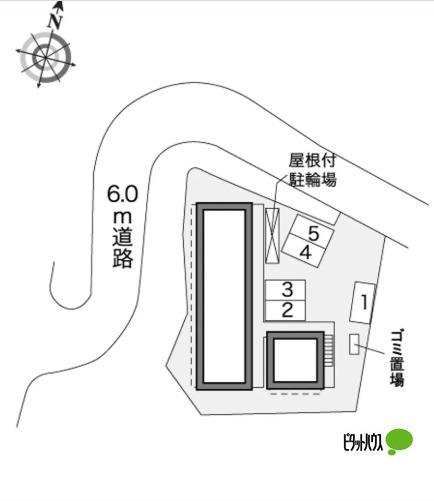 神戸市西区南別府アパート 地形図・案内図