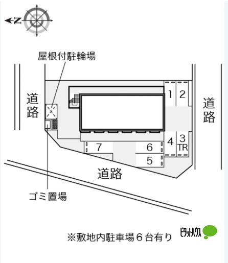 レオパレスＹ＆Ｍ（206） 地形図・案内図