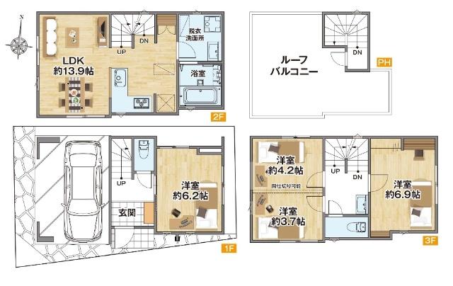 【練馬貫井3丁目 新築戸建】 間取り図画像