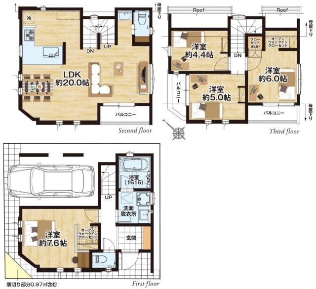 【西品川2丁目 新築戸建(A号棟)】 間取り図画像