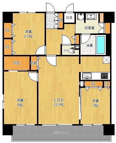 大阪市東淀川区東中島マンション 間取り図画像