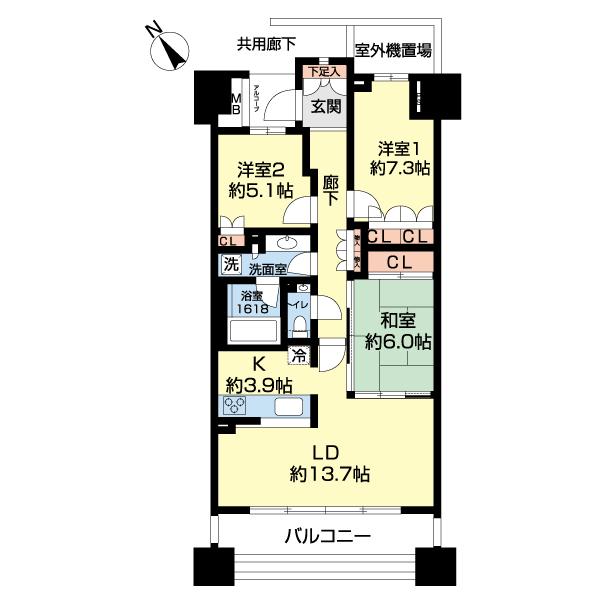 パークハウス清澄白河リバーサイド（1904） 間取り図画像