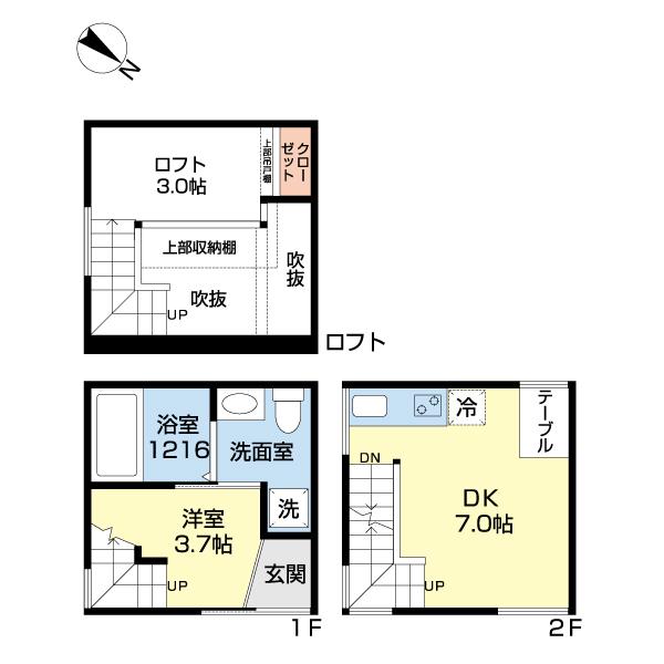 ねこといっしょ小村井（1） 間取り図画像