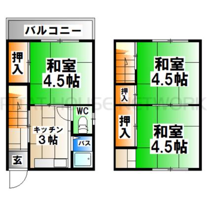 西山町４丁目貸家 間取り図写真