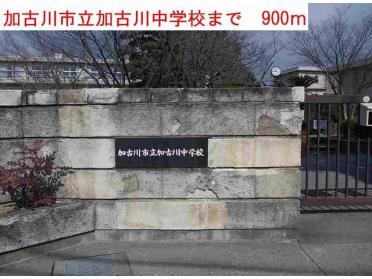 加古川市立加古川中学校：900m