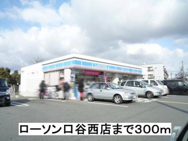 ローソン口谷西店：300m