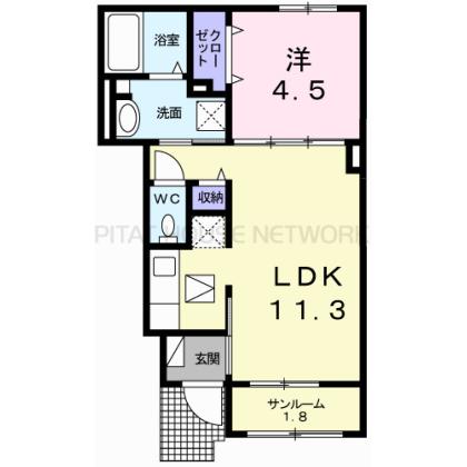 アンベリールＡ 間取り図写真