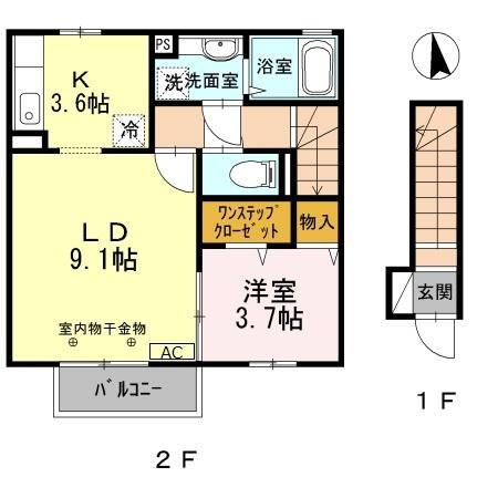 ウィル城北（201） 間取り図画像