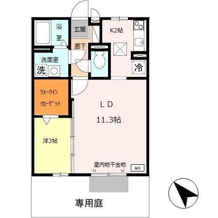 プラシード（102） 間取り図画像