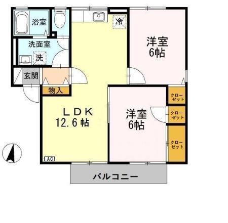 スカイハイツ（202） 間取り図画像