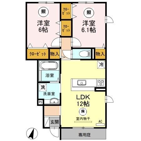 アバンツァート長砂　A棟（101） 間取り図画像