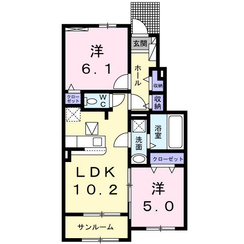 ボナールⅡ（102） 間取り図画像