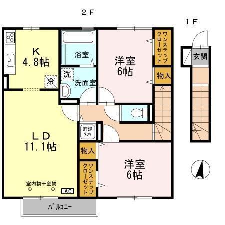 セジュールＭ・青山西（203） 間取り図画像