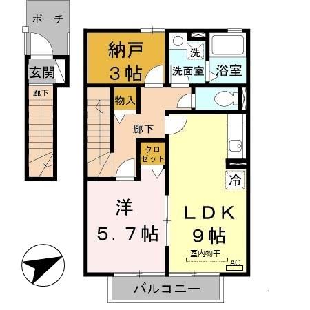 ヴァルト　Ｂ棟（203） 間取り図画像