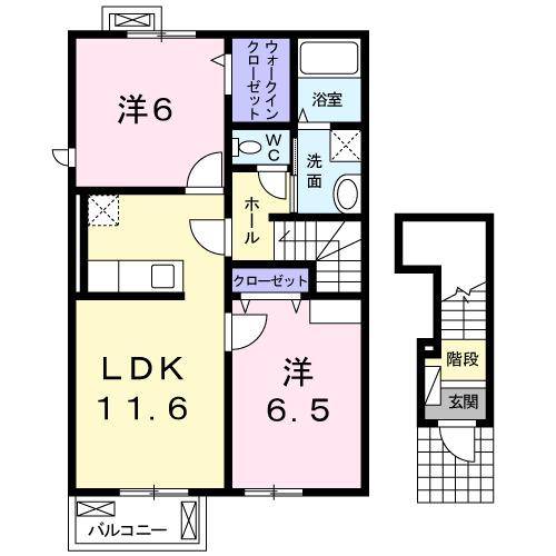 ブロード　ガーデンⅢ（201） 間取り図画像