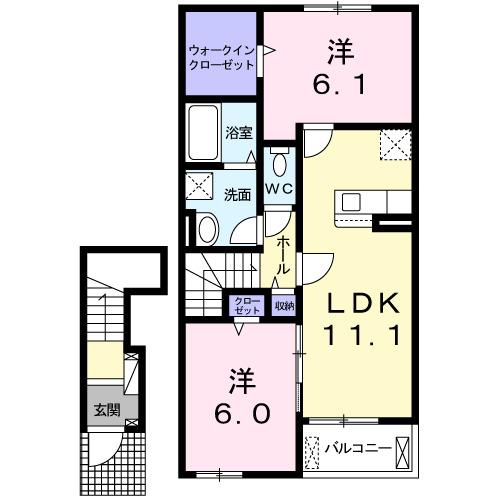 オイコス　オニロ　相生Ａ（202） 間取り図画像