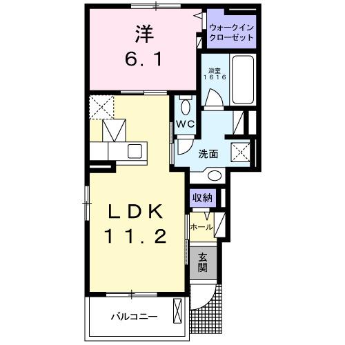フォルシアⅠ（101） 間取り図画像