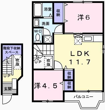 ソレイユ東山Ⅰ（204） 間取り図画像