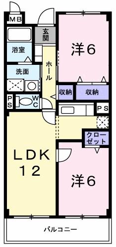 ささお弐番館（102） 間取り図画像