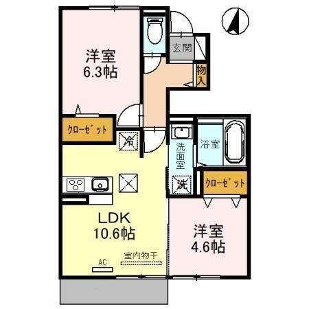 グランデ　アルベロ（101） 間取り図画像