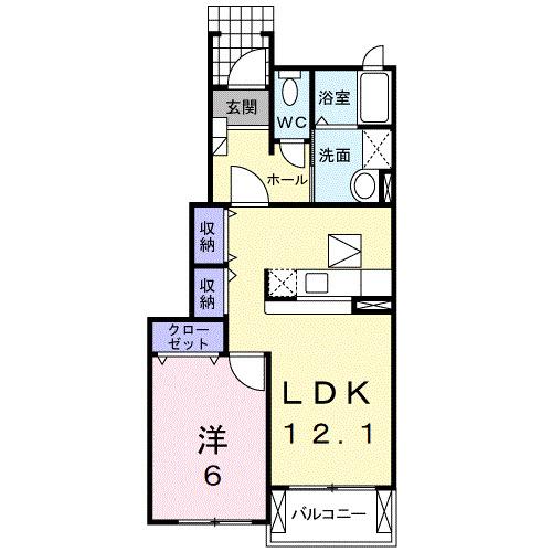 ベル　ファミーユⅠ　１番館（102） 間取り図画像