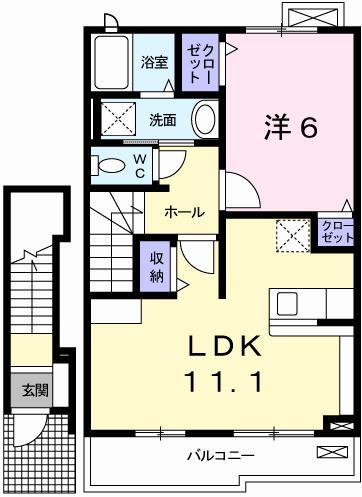 ドミールディオンⅡ（204） 間取り図画像