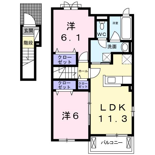 プレミアコート（201） 間取り図画像