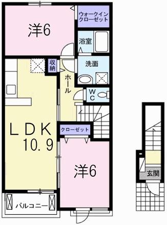 ラボールⅠ（202） 間取り図画像