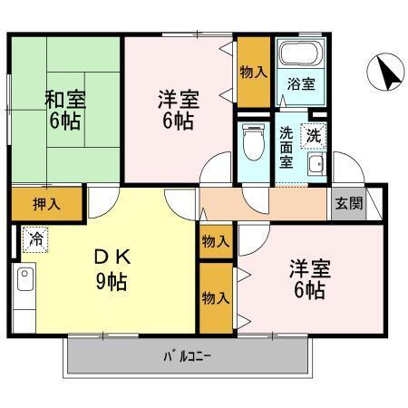 ソレーユ萩原　B棟（208） 間取り図画像