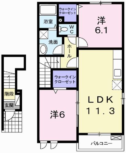 サニー　ハピネス（205） 間取り図画像