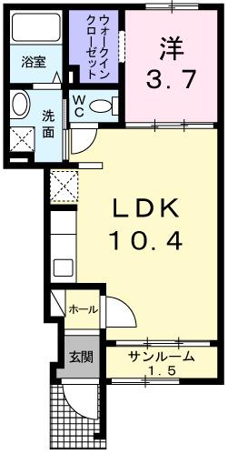 バーミィ　ガーデンⅡ（102） 間取り図画像
