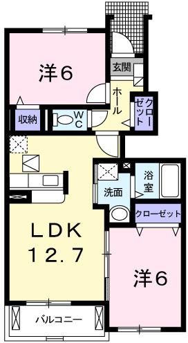 ノース　カレントⅡ（102） 間取り図画像